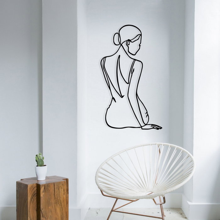 Wallity Belleza Accesorio Decorativo de Pared de Metal Negro 38 x 65 cm Wallity Belleza Accesorio Decorativo de Pared de Metal Negro 38 x 65 cm